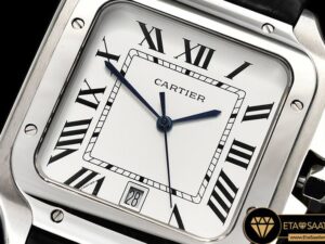 CAR0429D - Santos De Cartier 2018 Mens SSLE (Blk) Wht Swiss Qtz - 04.jpg